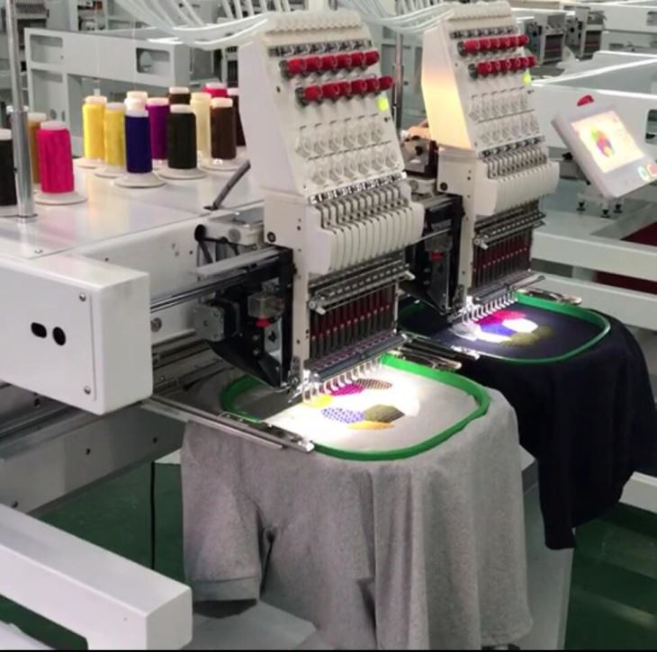 2 Head Computer Photo Embroidery Sewing Machine