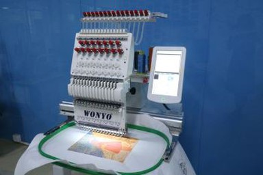 12 সূঁচ 1 হেড সূচিকর্ম মেশিন হাই স্পিড 1200SPM