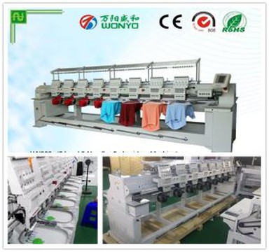 8 টি হেড ক্যাপ এবং টি-শার্ট সূচিকর্ম সহ নতুন কম্পিউটার সূচিকর্ম মেশিন